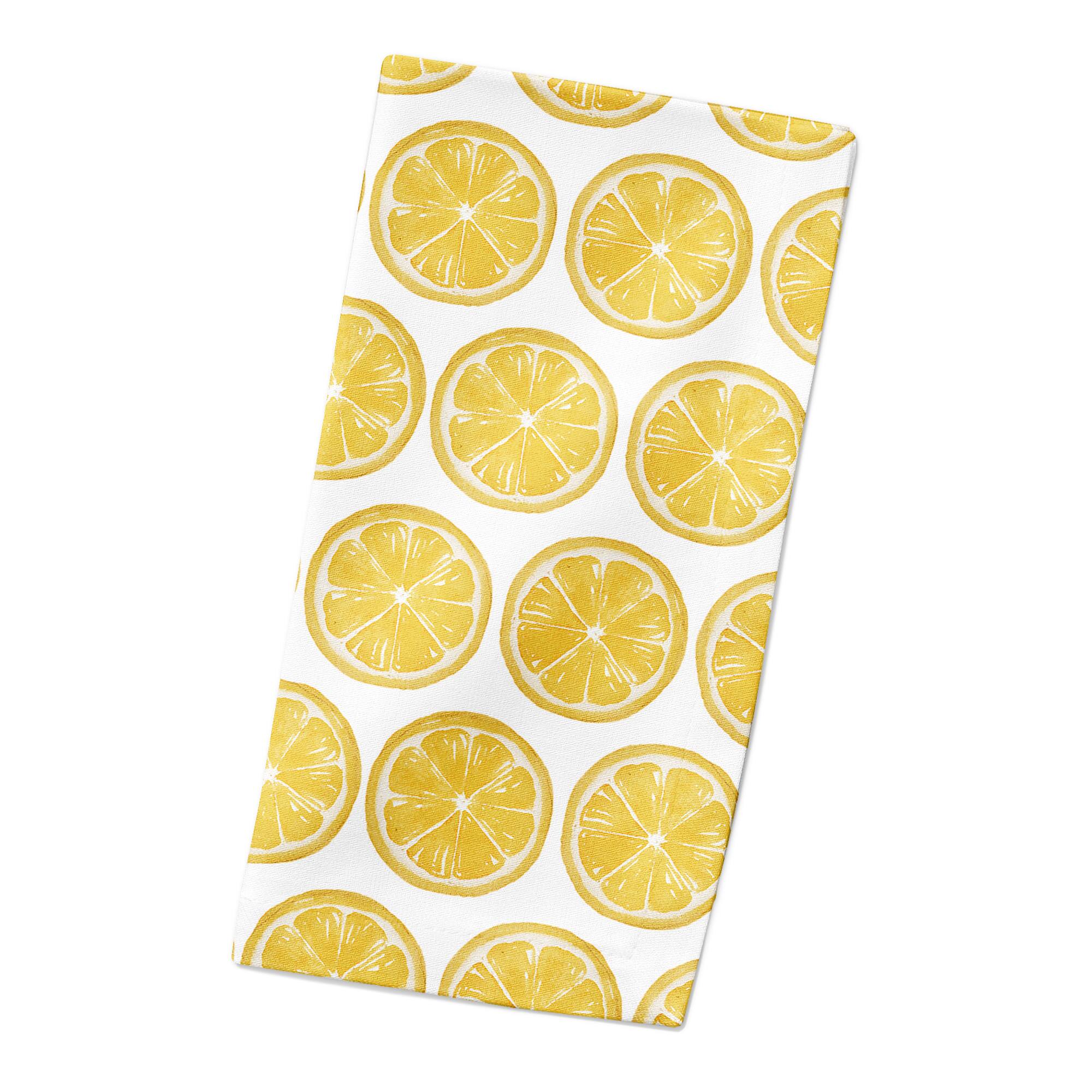 Lemon Pattern 10" x 10" Cotton Twill Napkin